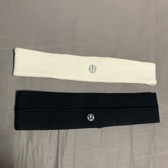 lululemon athletica Accessories - (2/$20) Lululemon Bundle: Black & White Headbands